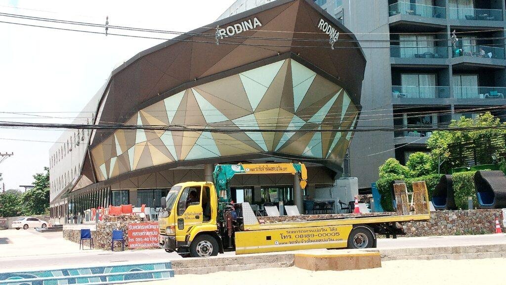 รถสไลด์ติดเครน รถเฮี๊ยบ